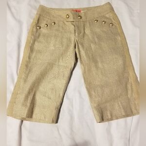 Authentic Juicy couture Gold Bermuda Short
